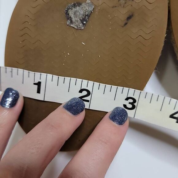 Sperry Top Sider Leather Wedges Eyelet Sisal Rope Slide On Sandals Tan Brown - Picture 7 of 16